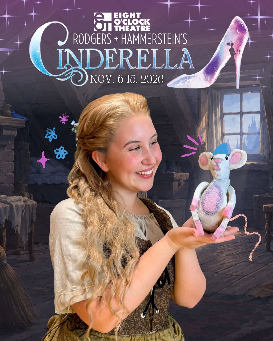 Cinderella Holding a Mouse