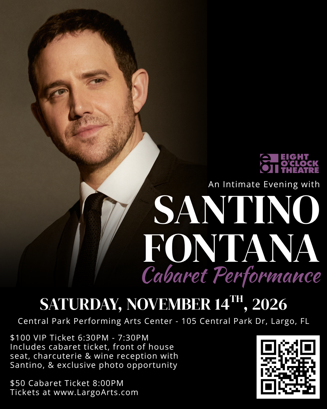 An Intimate Evening with Santino Fontana, cabaret performance, Saturday November 14 2026