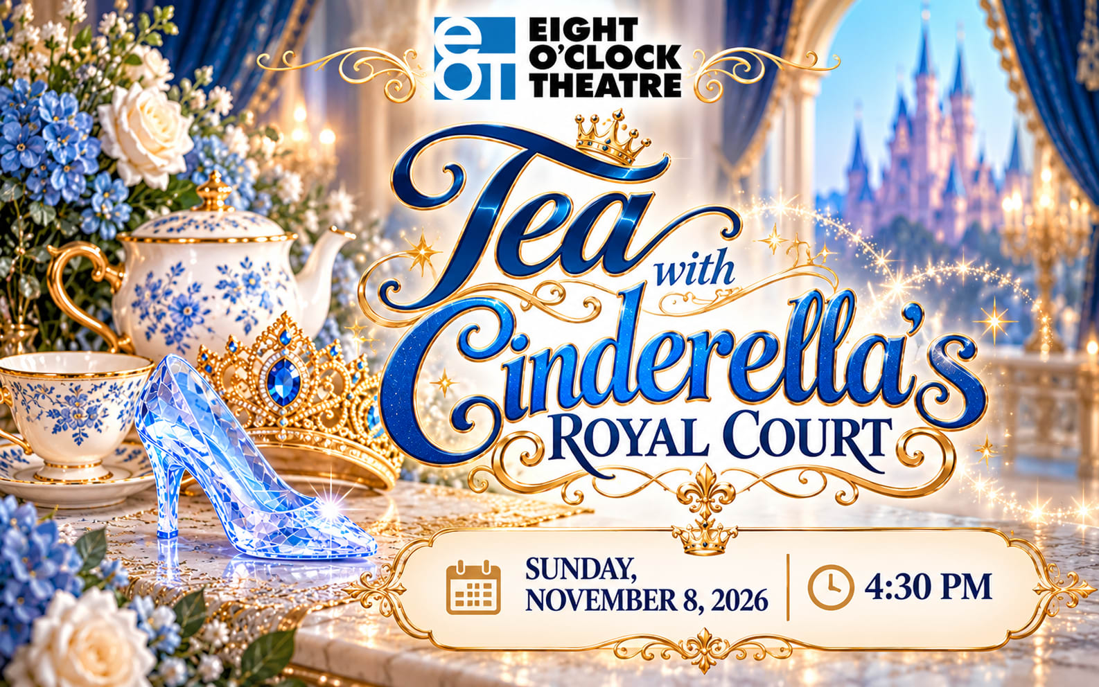 Tea with Cinderella's Royal Court, Sunday November 8 2026 at 4:30 PM
